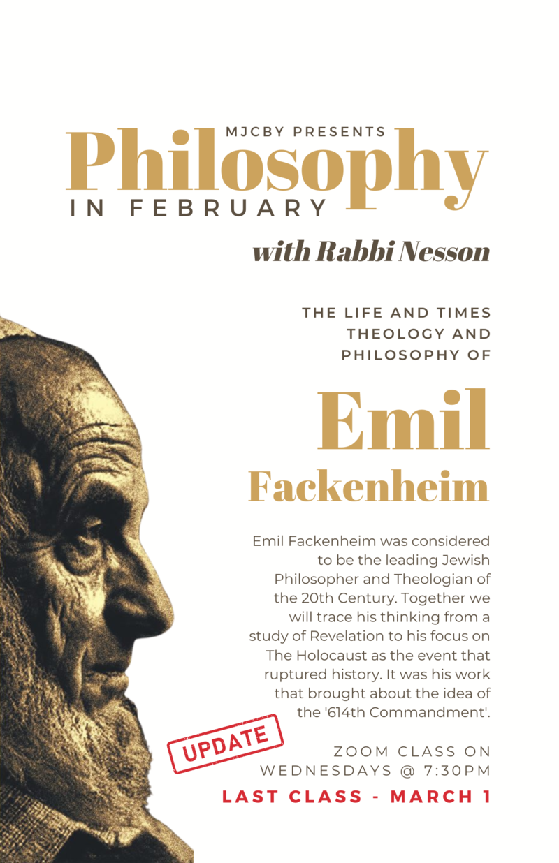 Banner Image for Philosophy in February with Rabbi Nesson